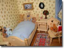 Teddybären im Bett